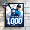 Shohei Ohtani Los Angeles Dodgers Reachs 1000 Career MLB Hits Congratulation Poster Home Decor Canvas