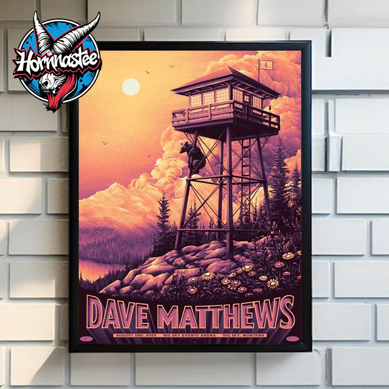 Dave Matthews Band Montana Concert Poster ON August 2 2025 At Big Sky Events Arena In Big Sky Montana Poster Home Decor Canvas Dave Matthews Band Montana Concert Poster ON August 2 2025 At Big Sky Events Arena In Big Sky Montana Poster Home Decor Canvas