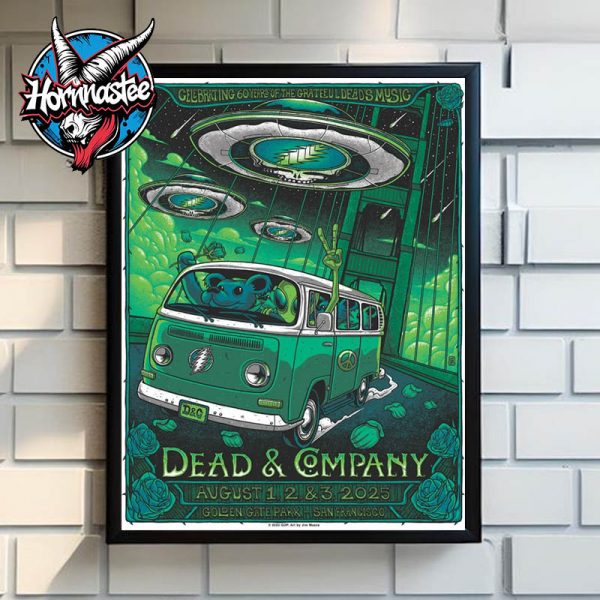 Dead And Company 60th Anniversary Celebration Of The Grateful Dead’s Music At Golden Gate Park On August 1-2-3 2025 San Francisco Poster Home Decor Canvas