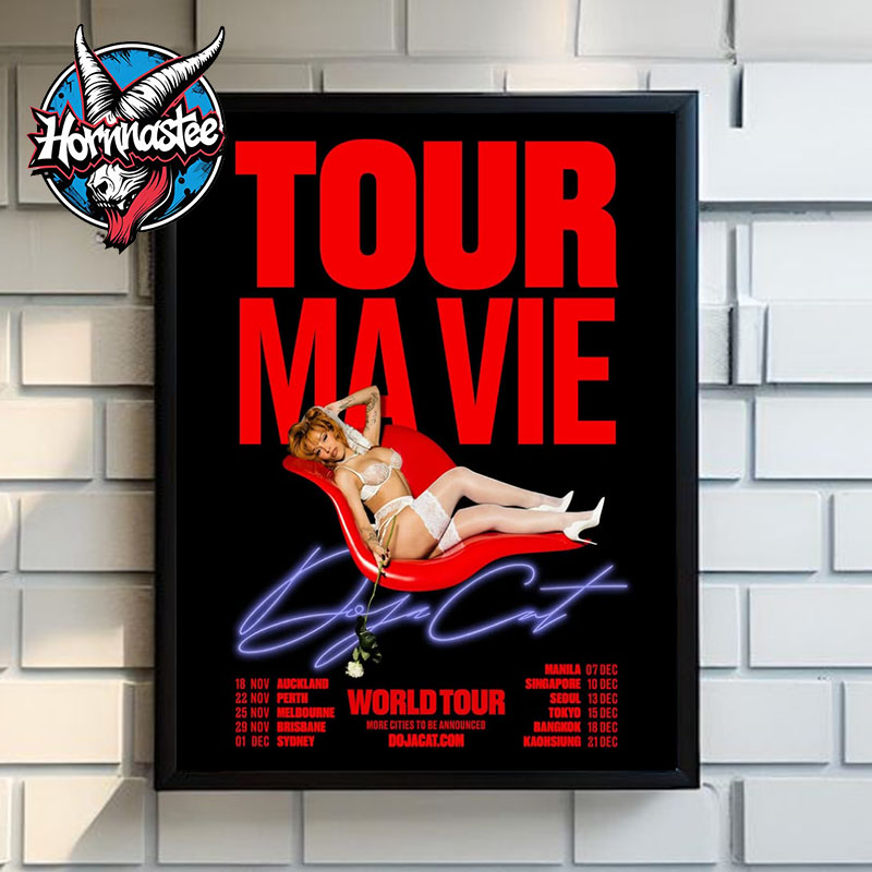 Doja Cat Tour Ma Vie World Tour 2025 Schedule Cities Dates Poster Home Decor Canvas Doja Cat Tour Ma Vie World Tour 2025 Schedule Cities Dates Poster Home Decor Canvas