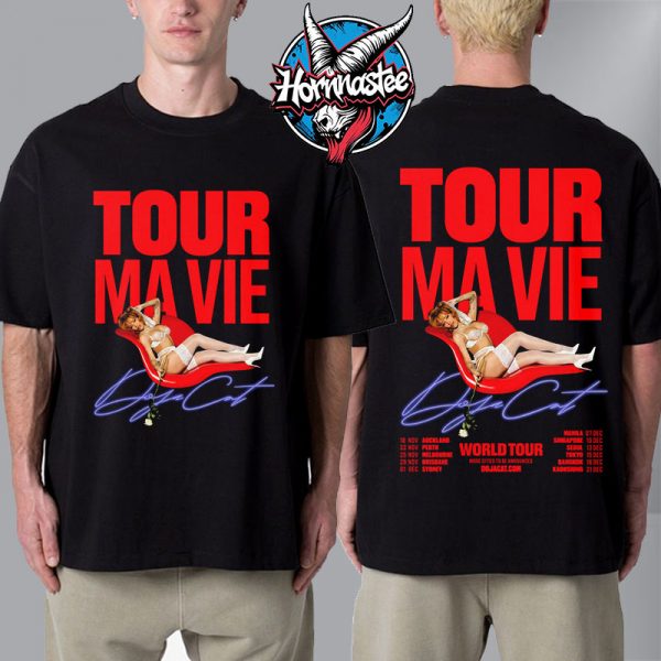 Doja Cat Tour Ma Vie World Tour 2025 Schedule Cities Dates Unisex T-Shirt Two Sided