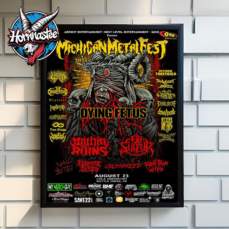 Dying Fetus At Michigan Metal Fest 2025 On August 23 2025 At Leila Arboretum Battle Creek In Michigan Poster Home Decor Canvas Dying Fetus At Michigan Metal Fest 2025 On August 23 2025 At Leila Arboretum Battle Creek In Michigan Poster Home Decor Canvas