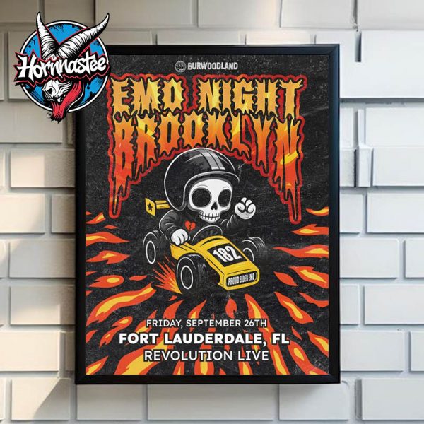 Emo Night Brooklyn Show On September 26 2025 At Revolution Live In Fort Lauderbale FL Poster Home Decor Canvas
