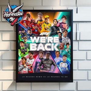 Formula 1 All Team Comeback 14 Rounds Down 10 Round To Go Poster Home Decor Canvas