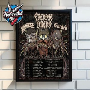 Freddie Dredd Canada Tour 2025 Poster Schedule Tour Dates Poster Home Decor Canvas