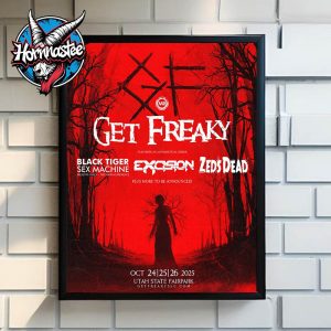Get Freaky Festival Line Up Poster On October 25-26 2025 At Utah State Fairpark Poster Home Decor Canvas