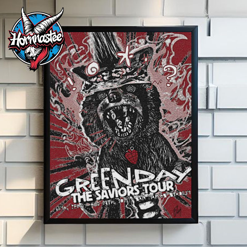 Green Day The Saviors Tour 2025 Venue Poster At San Marcos Stadium On August 27 2025 In Lima Peru Poster Home Decor Canvas Green Day The Saviors Tour 2025 Venue Poster At San Marcos Stadium On August 27 2025 In Lima Peru Poster Home Decor Canvas