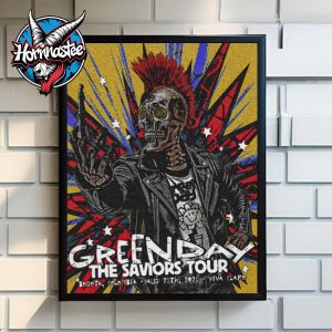 Green Day The Saviors Tour At Viva Claro On August 24 2025 In Bogota Colombia Poster Home Decor Canvas
