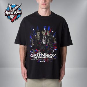Green Day The Saviors Tour Poster Santiago Chile At National Stadium On August 30 2025 Unisex T Shirt