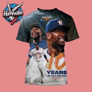 Hector Neris 10 Years Of MLB Service Houston Astros All Over Print Shirt