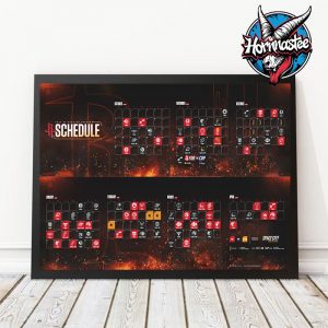 Houston Rocket 2025-26 Regular Season Schedule Poster Home Decor Canvas Horizontal