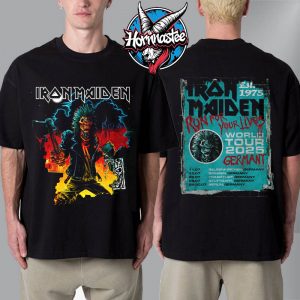 Iron Maiden Germany Run For Your Lives World Tour 2025 Exclusive Tee Germany Schedule Unisex T-Shirt Two Sided