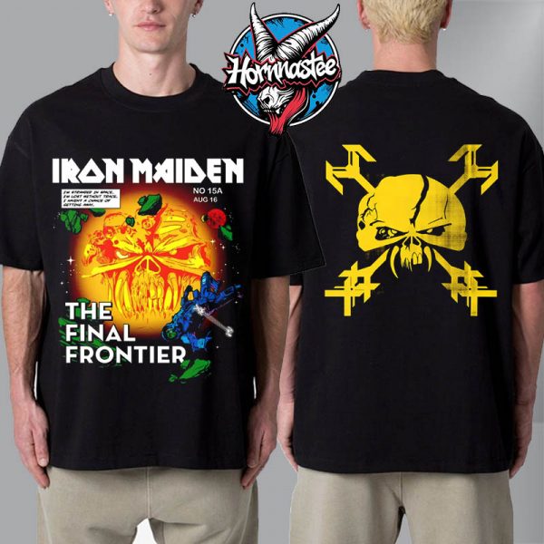 Iron Maiden The Final Frontier Comic Cover Tee 15 Years Anniversary Unisex T-Shirt Two Sided
