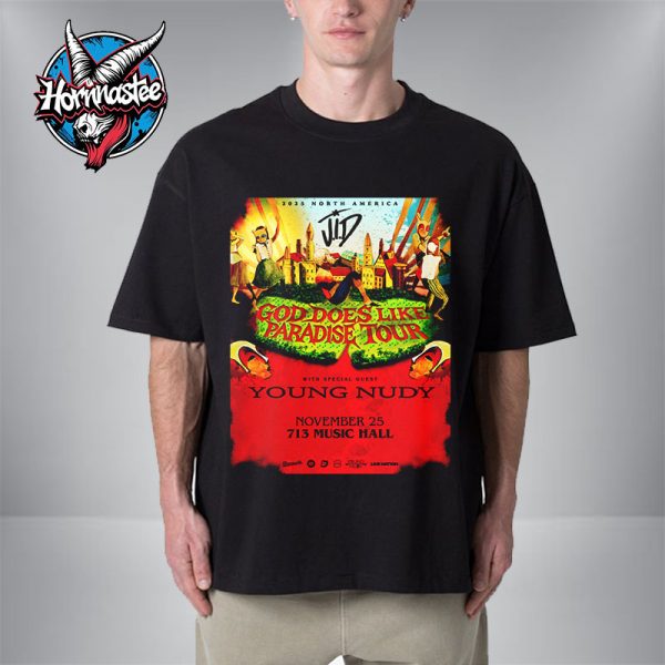 JID God Does Like Paradise Tour 2025 North America At 713 Music Hall On November 25 2025 Unisex T-Shirt