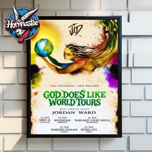 JID God Does Like World Tours 2026 Australia And New Zealand Schedule Tour Dates Poster Home Decor Canvas