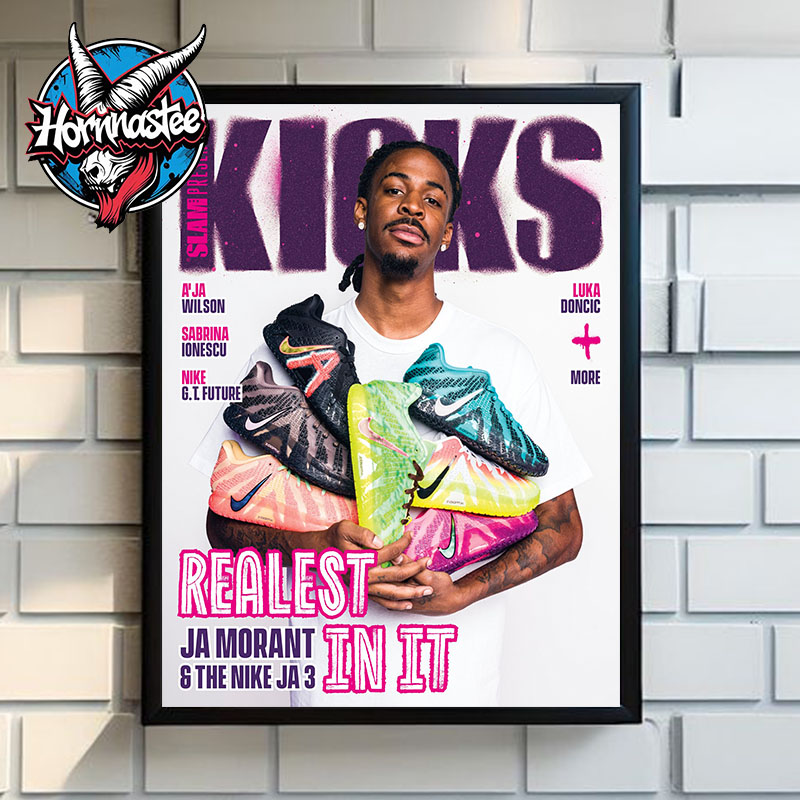 Ja Morant And The Nike JA3 SLAM KICKS 28 Poster Home Decor Canvas Ja Morant And The Nike JA3 SLAM KICKS 28 Poster Home Decor Canvas