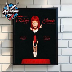 Jennie Complex Presents Rubify By Jennie Asia Pop Up Tour 2025 Poster Home Decor Canvas