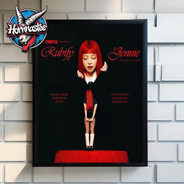 Jennie Complex Presents Rubify By Jennie Asia Pop Up Tour 2025 Poster Home Decor Canvas