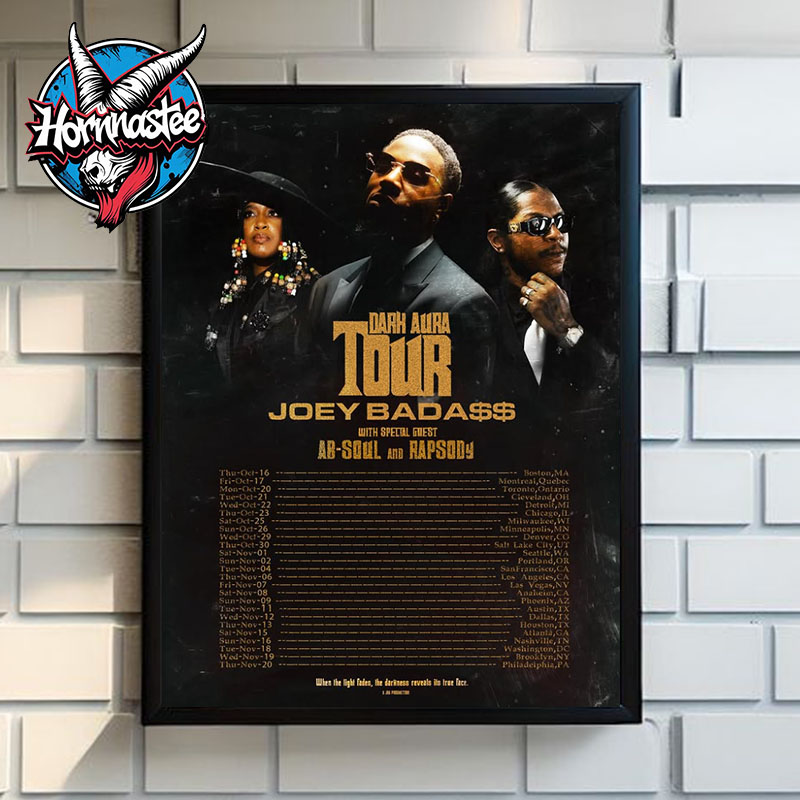 Joey Badass The Dark Aura Tour 2025 Lonely At The Top Schedule Tour Dates Poster Home Decor Canvas Joey Badass The Dark Aura Tour 2025 Lonely At The Top Schedule Tour Dates Poster Home Decor Canvas