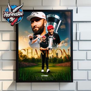 Jon Rahm Wins Title 2025 LIV Golf League Individual Champion Back To Back Season Champion Poster Home Decor Canvas