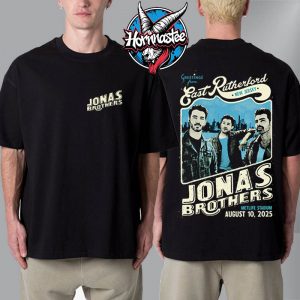Jonas Brothers New Jersey Greetings From Your Hometown Tour 2025 Merch Tee At Metlife Stadium On August 10 2025 In East Rutherlord New Jersey Unisex T-Shirt Two Sided