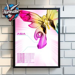 Katy Perry The Lifetimes Tour 2025 Asia Schedule Tour Dates Poster Home Decor Canvas