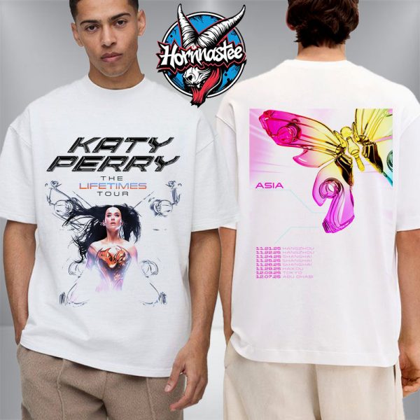 Katy Perry The Lifetimes Tour 2025 Asia Schedule Tour Dates Unisex T Shirt Two Sided