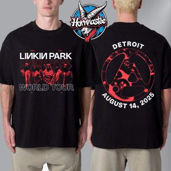 Linkin Park Detroit Michigan From Zero World Tour 2025 Exclusive Tee At Little Caesars Arena On August 14 2025 Unisex T-Shirt Two Sided