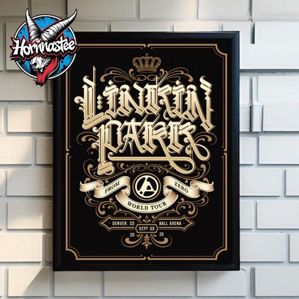Linkin Park From Zero World Tour 2025 Denver Colorado Show At Ball Arena On September 3 2025 Poster Home Decor Canvas
