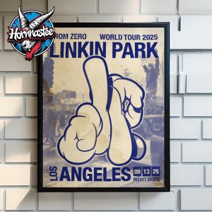 Linkin Park From Zero World Tour 2025 Los Angeles Show At Intuit Dome On September 13 2025 Poster Home Decor Canvas