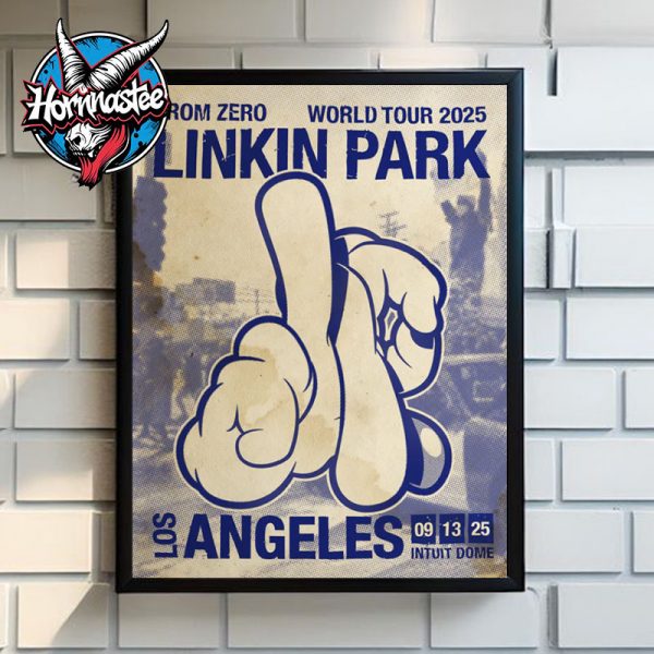 Linkin Park From Zero World Tour 2025 Los Angeles Show At Intuit Dome On September 13 2025 Poster Home Decor Canvas