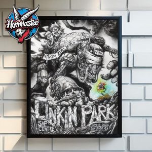 Linkin Park From Zero World Tour 2025 San Jose California Show At SAP Center On September 15 2025 Poster Home Decor Canvas