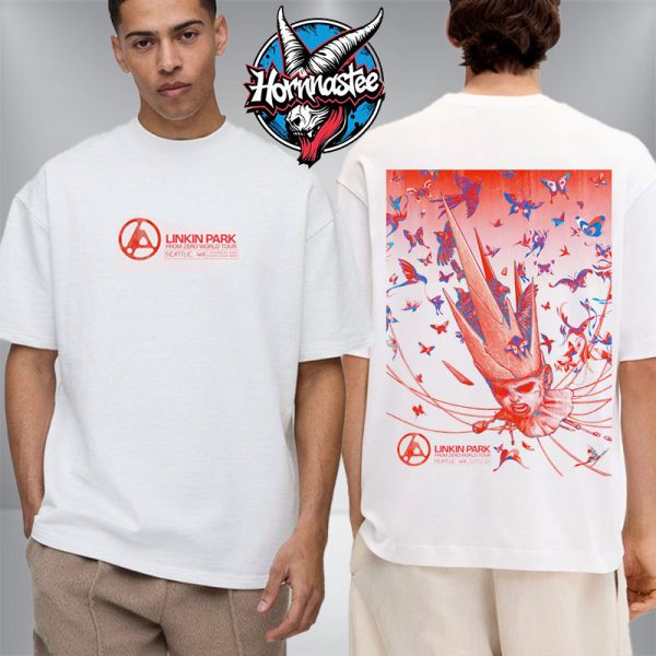 Linkin Park From Zero World Tour 2025 Seattle Washington Poster On September 24 2025 At Climate Pledge Arena Unisex T-Shirt Two Sided