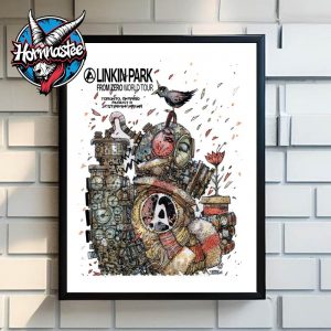 Linkin Park From Zero World Tour 2025 Toronto Ontario Poster Show On August 8 2025 At Scotiabank Arena Poster Home Decor Canvas