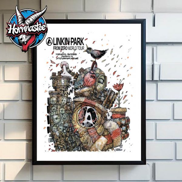 Linkin Park From Zero World Tour 2025 Toronto Ontario Poster Show On August 8 2025 At Scotiabank Arena Poster Home Decor Canvas