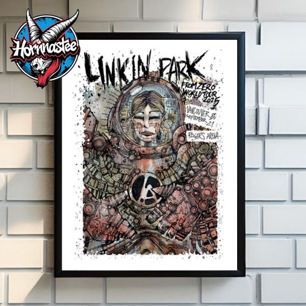 Linkin Park From Zero World Tour 2025 Vancouver BC Show At Rogers Arena On September 21 2025 Poster Home Decor Canvas