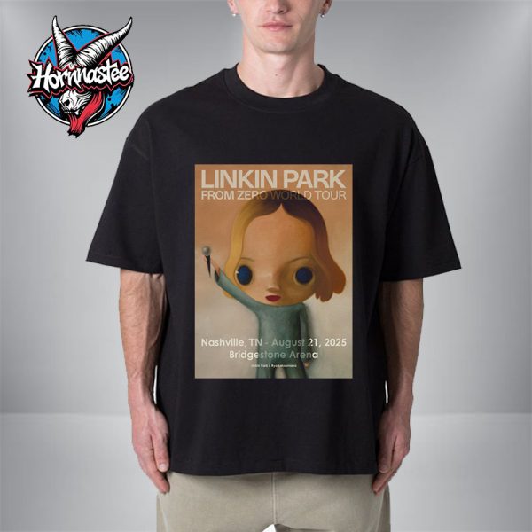 Linkin Park From Zero World Tour 2025 Venue Poster At Bridgestone Arena In Nashville TN On August 21 2025 Unisex T-Shirt
