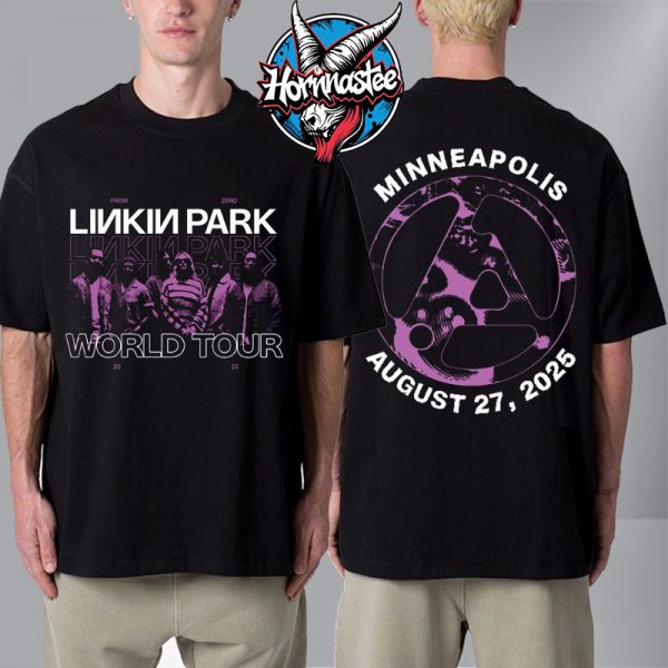 Linkin Park Minneapolis From Zero World Tour 2025 Exclusive Tee On August 27 2025 At Target Center Unisex T Shirt Two Sided