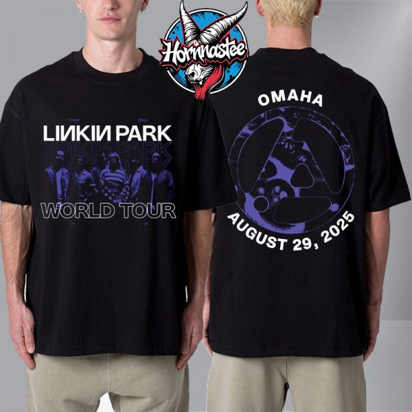 Linkin Park Omaha Nebraska From Zero World Tour 2025 Exclusive Tee At Chi Health Center On August 29 2025 Unisex T Shirt Two Sided