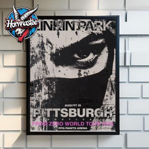 Linkin Park Pittsburgh Poster From Zero World Tour 2025 On August 19 2025 At PPG Paints Arena In Pittsburgh Pennsylvania Poster Home Decor Canvas