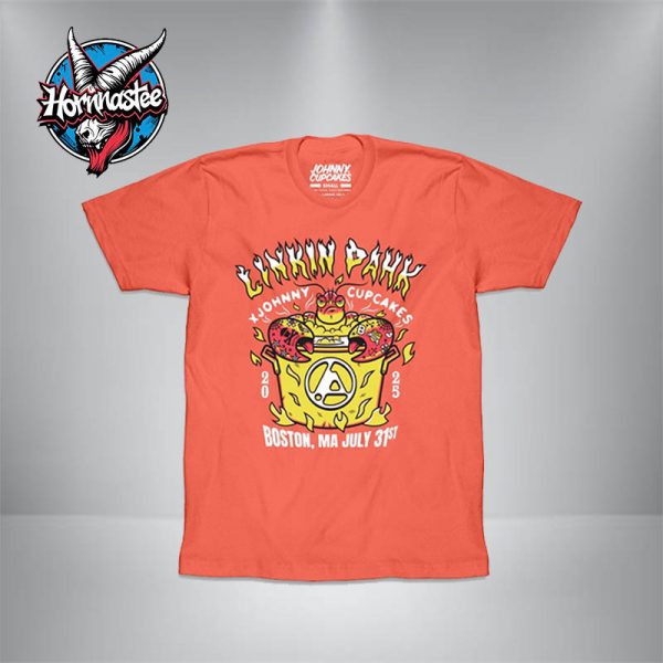 Linkin Park x Johnny Cupcakes Boston Exclusive Tee On July 31 2025 At TD Garden In Boston Massachusetts Unisex T-Shirt