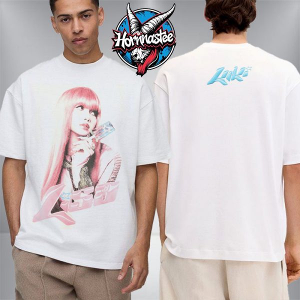 Lisa BLACKPINK x Bershka Kiki Tee Unisex T Shirt Two Sided