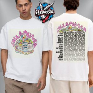 Lollapalooza 2025 Festival Skyline Lineup Tee Grant Park On August 3 2025 In Chicago Illinois Unisex T-Shirt Two Sided