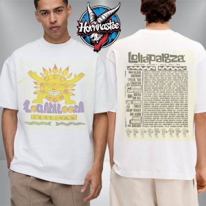 Lollapalooza Festival 2025 Exclusive Sunburst Lineup Tee Grant Park On August 3 2025 Chicago Illinois Unisex T-Shirt Two Sided