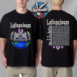 Lollapalooza Festival 2025 Planet Lolla Lineup Tee At Grant Park On August 3 2025 Chicago Illinois Unisex T-Shirt Two Sided