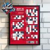 Toronto Raptors NBA Regular Season 2025-26 Schedule Poster Horizontal