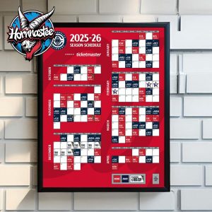 Los Angeles Clippers Regular Season 2025-26 NBA Schedule Poster Home Decor Canvas