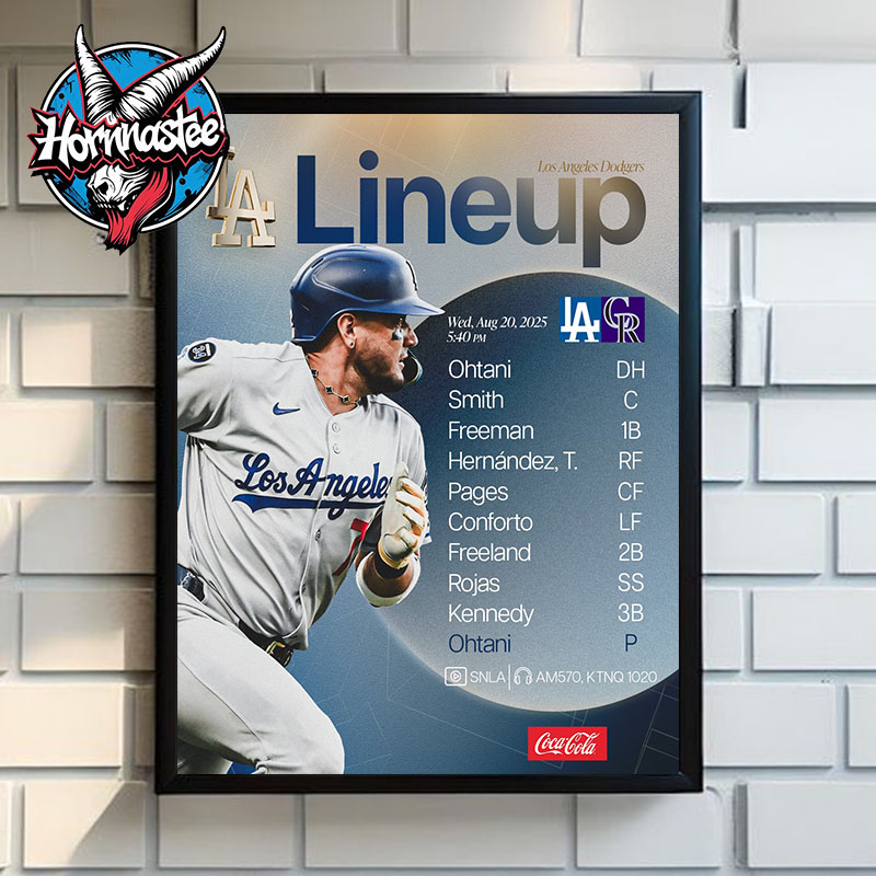 Los Angeles Dodgers Line Up Match Day Vs Colorado Rockies Poster Home Decor Canvas Los Angeles Dodgers Line Up Match Day Vs Colorado Rockies Poster Home Decor Canvas