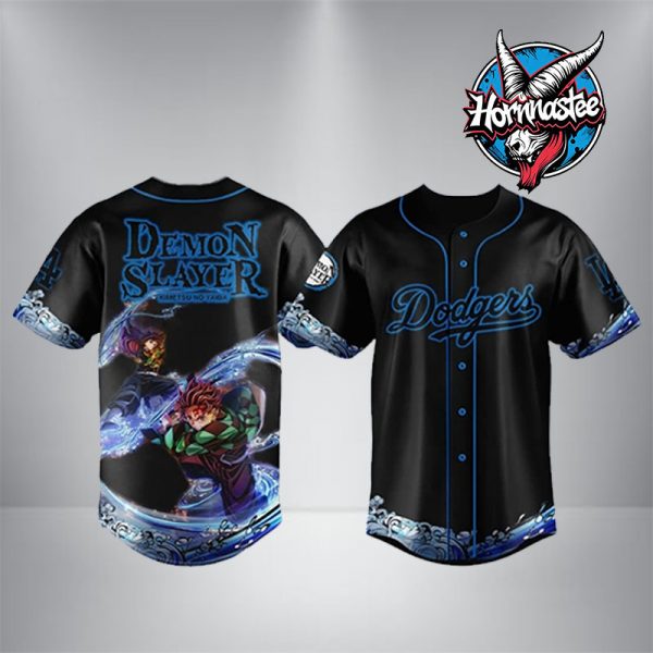 Los Angeles Dodgers x Demon Slayer Kamado Tanjiro Baseball Jersey