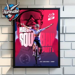 Maeva Squiban Wins Stage 7 Tour De France Femmes Bourg En Bresse Chambery Poster Home Decor Canvas